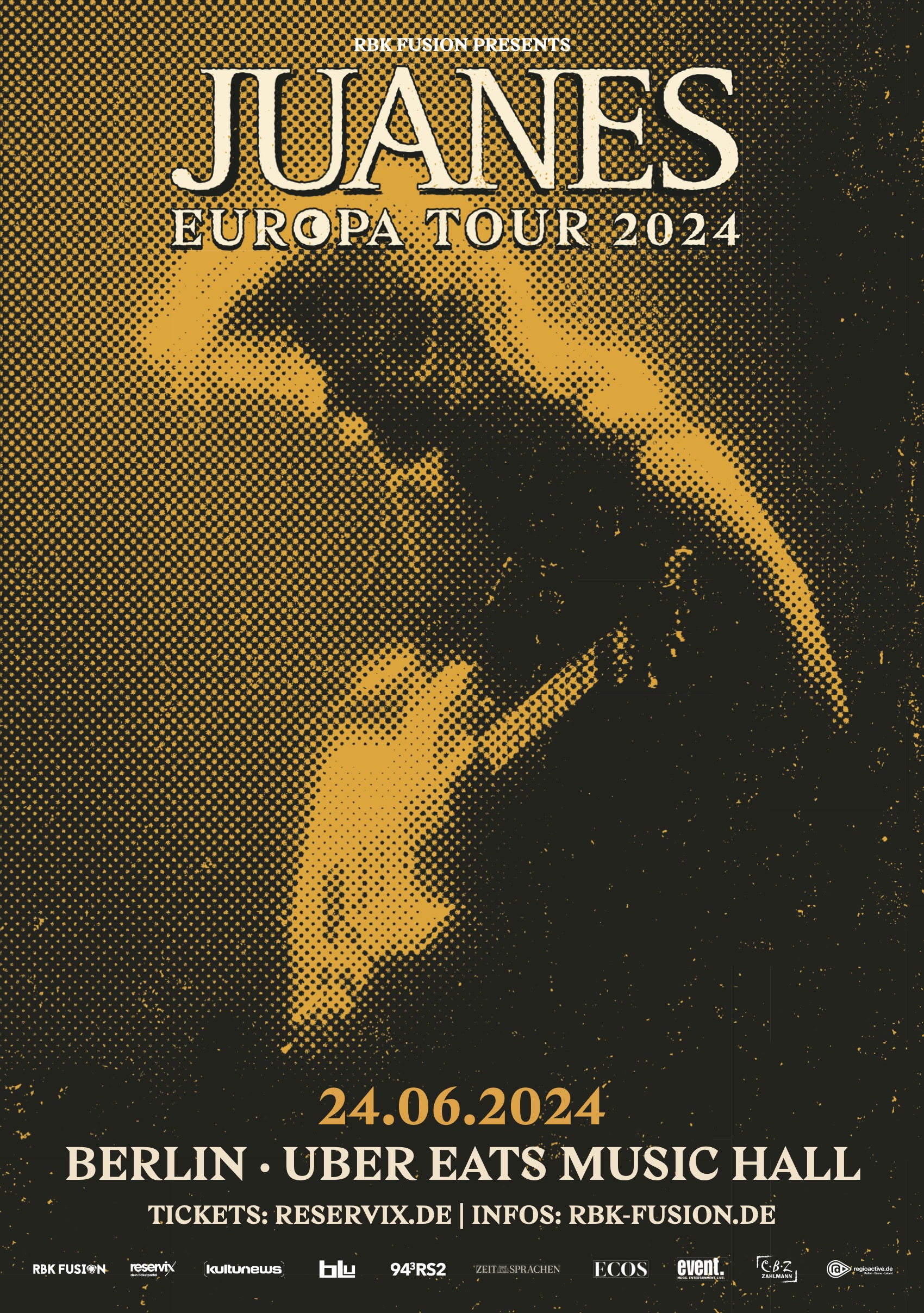 Plakat Juanes Konzert Berlin 2024